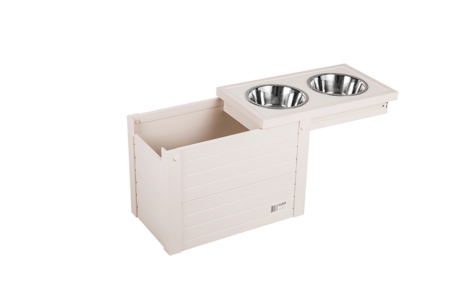 Loving Pets Wooden Modern Diner Dog Bowl — Concord Pet Foods & Supplies